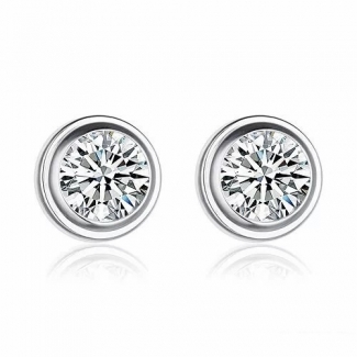 Cartier Diamants Legers DE  Earrings in 18K White Gold With 1 White Diamond